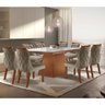 Conjunto Sala de Jantar Mesa Pietra 8 Cadeiras Madri Tampo MDF/Vidro - 1