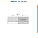 Ver imagem 2 de Lavanderia Planejada 3 Peças sem Tampo 2 Aéreos 3 Portas 1 Balcão Arizona CabeCasa MadeiraOriginals Azul/Branco