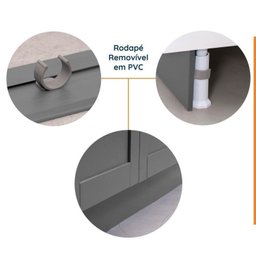 Lavanderia Modulada 3 Peças sem Tampo 2 Armários Aéreos 1 Balcão 2 Portas Cabecasa Madeiramadeira - 5