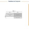 Lavanderia Modulada 3 Peças sem Tampo 2 Aéreos 3 Portas 1 Balcão Arizona CabeCasa MadeiraOriginals - 3