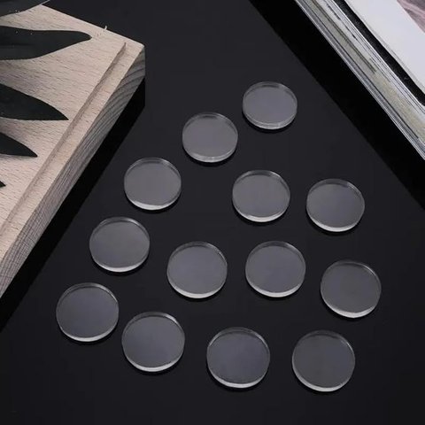Batente de Silicone Adesivo 30mm, Incolor, Protetor Anti-impacto, Kit 10 Unidades