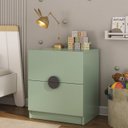 Ver imagem 1 de Mesa de Cabeceira Infantil Planejada com 2 Gavetas Joy Kids CabeCasa MadeiraOriginals Verde