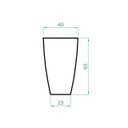 Ver imagem 2 de Vaso Planta 65x40 Oval Moderno Polietileno - ROSA 022