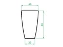 Ver imagem 2 de Vaso Planta 65x40 Oval Moderno Polietileno - ROSA 022