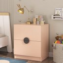 Ver imagem 1 de Mesa de Cabeceira Infantil Planejada com 2 Gavetas Joy Kids CabeCasa MadeiraOriginals Rosa/Salmão