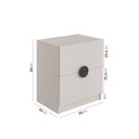 Ver imagem 4 de Mesa de Cabeceira Infantil Planejada com 2 Gavetas Joy Kids CabeCasa MadeiraOriginals Cinza