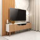 Ver imagem 3 de Rack Moderno 155cm Branco 3 Portas TV até 65" Byhouse