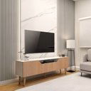 Ver imagem 5 de Rack Moderno 155cm Branco 3 Portas TV até 65" Byhouse