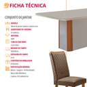 Ver imagem 7 de Mesa de Jantar Isadora 180cm Tampo MDF e Vidro Canto Copo com 6 Cadeiras Lira Moderna Mobília