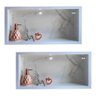 Nicho Porcelanato Branco Carrara Banheiro 60x32 Kit 2 Unidades - 1