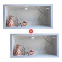 Ver imagem 3 de Nicho Porcelanato Branco Carrara Banheiro 60x32 Kit 2 Unidades