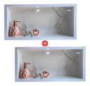 Ver imagem 3 de Nicho Porcelanato Branco Carrara Banheiro 60x32 Kit 2 Unidades