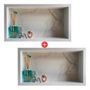 Ver imagem 6 de Nicho Porcelanato Branco Carrara Banheiro 60x32 Kit 2 Unidades