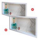Ver imagem 4 de Nicho Porcelanato Branco Carrara Banheiro 60x32 Kit 2 Unidades