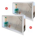 Ver imagem 5 de Nicho Porcelanato Branco Carrara Banheiro 60x32 Kit 2 Unidades