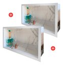 Ver imagem 5 de Nicho Porcelanato Branco Carrara Banheiro 60x32 Kit 2 Unidades
