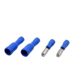 Kit Terminal Bala Fêmea e Macho Pré Isolado Azul 50pares - 5