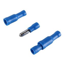 Kit Terminal Bala Fêmea e Macho Pré Isolado Azul 50pares - 8