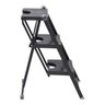 Banqueta Escada de Aço Dobrável Suporta 120 Kg - Preto - 2