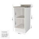 Ver imagem 7 de Lavanderia Modulada 2 Peças 1 Armário Aéreo 3 Portas 1 Balcão CabeCasa MadeiraOriginals Branco