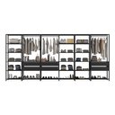 Ver imagem 4 de Guarda-Roupas Closet Modulado 405cm 6 Peças com 6 Gavetas e Cabideiros Multimóveis MP4322