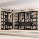 Ver imagem 1 de Guarda-Roupas Closet Modulado 405cm 6 Peças com 6 Gavetas e Cabideiros Multimóveis MP4322