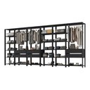 Ver imagem 2 de Guarda-Roupas Closet Modulado 405cm 6 Peças com 6 Gavetas e Cabideiros Multimóveis MP4322