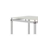Ver imagem 2 de Mesa Malva 75x75 Cm Branco com Tampo de Vidro Temperado Branco - Artefamol