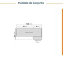 Ver imagem 2 de Lavanderia Modulada 2 Peças 1 Armário Aéreo 3 Portas 1 Balcão CabeCasa MadeiraOriginals Cinza/Branco