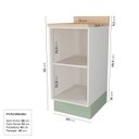 Ver imagem 7 de Lavanderia Planejada 2 Peças 1 Armário Aéreo 3 Portas 1 Balcão Arizona CabeCasa MadeiraOriginals Verde/Menta/Branco