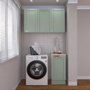 Ver imagem 1 de Lavanderia Modulada 2 Peças 1 Armário Aéreo 3 Portas 1 Balcão Arizona CabeCasa MadeiraOriginals