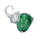 Ver imagem 1 de Escultura em Cristal Murano Elefante Verde Folha 18x18x18cm