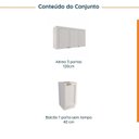 Ver imagem 2 de Lavanderia Modulada 2 Peças sem Tampo 1 Armário Aéreo 3 Portas 1 Balcão CabeCasa MadeiraOriginals Branco