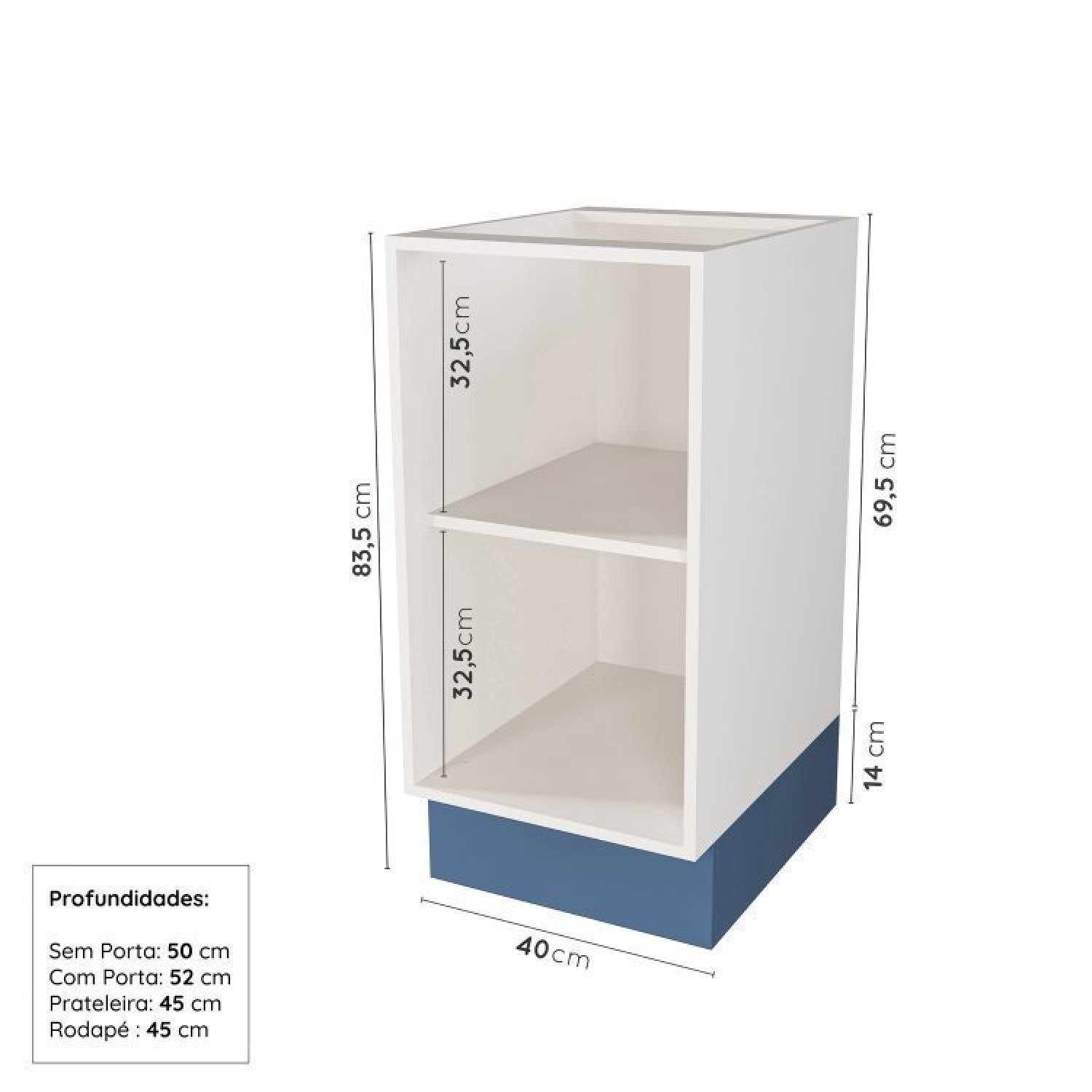 Lavanderia Modulada 2 Peças sem Tampo 1 Armário Aéreo 3 Portas 1 Balcão Cabecasa Madeiramadeira - 6