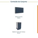 Ver imagem 3 de Lavanderia Planejada 2 Peças sem Tampo 1 Armário Aéreo 3 Portas 1 Balcão CabeCasa MadeiraOriginals Azul/Branco