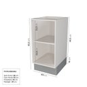 Ver imagem 6 de Lavanderia Modulada 2 Peças sem Tampo 1 Armário Aéreo 3 Portas 1 Balcão CabeCasa MadeiraOriginals Cinza/Branco
