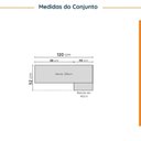 Ver imagem 2 de Lavanderia Modulada 2 Peças sem Tampo 1 Armário Aéreo 3 Portas 1 Balcão CabeCasa MadeiraOriginals Cinza/Branco