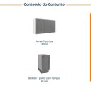 Ver imagem 3 de Lavanderia Modulada 2 Peças sem Tampo 1 Armário Aéreo 3 Portas 1 Balcão CabeCasa MadeiraOriginals Cinza/Branco