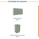 Ver imagem 3 de Lavanderia Planejada 2 Peças sem Tampo 1 Armário Aéreo 3 Portas 1 Balcão CabeCasa MadeiraOriginals Verde/Menta/Branco