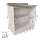 Ver mais imagens de Lavanderia Modulada 3 Peças 2 Armários Aéreos 4 Portas 1 Balcão CabeCasa MadeiraOriginals Branco