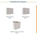 Ver imagem 3 de Lavanderia Modulada 3 Peças 2 Armários Aéreos 4 Portas 1 Balcão CabeCasa MadeiraOriginals Branco