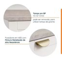 Ver imagem 4 de Lavanderia Modulada 3 Peças 2 Armários Aéreos 4 Portas 1 Balcão CabeCasa MadeiraOriginals Branco