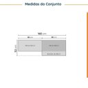 Ver imagem 2 de Lavanderia Modulada 3 Peças 2 Armários Aéreos 4 Portas 1 Balcão CabeCasa MadeiraOriginals Branco