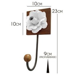 Cabideiro para Bolsas e Roupa de Parede para Quarto de Ferro Rustico Artesanal Libertas Rosas Cabide - 2