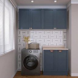 Lavanderia Modulada 3 Peças 2 Armários Aéreos 4 Portas 1 Balcão Cabecasa Madeiramadeira - 1