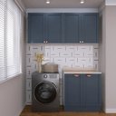 Ver imagem 1 de Lavanderia Modulada 3 Peças 2 Armários Aéreos 4 Portas 1 Balcão Arizona CabeCasa MadeiraOriginals