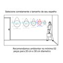 Ver mais imagens de Espelho Decorativo Adnet Branco Alça Corino Preto 30cm Redondo