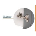 Ver imagem 6 de Lavanderia Modulada 3 Peças 2 Armários Aéreos 4 Portas 1 Balcão CabeCasa MadeiraOriginals Cinza/Branco