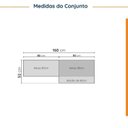 Ver imagem 2 de Lavanderia Modulada 3 Peças 2 Armários Aéreos 4 Portas 1 Balcão CabeCasa MadeiraOriginals Cinza/Branco