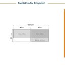 Ver imagem 2 de Lavanderia Planejada 3 Peças 2 Armários Aéreos 4 Portas 1 Balcão Arizona CabeCasa MadeiraOriginals Verde/Menta/Branco